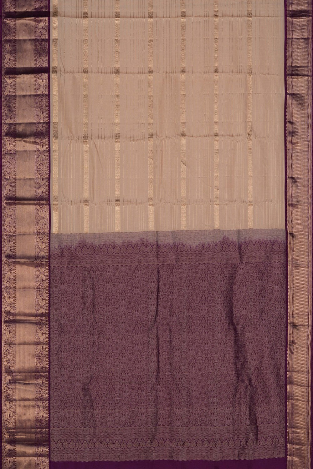 Image of South Silk Classy Beige Saree